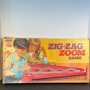 Vintage 1970 Ideal Zig-Zag Zoom Game 🎯 Complete Retro Skill Marble Toy